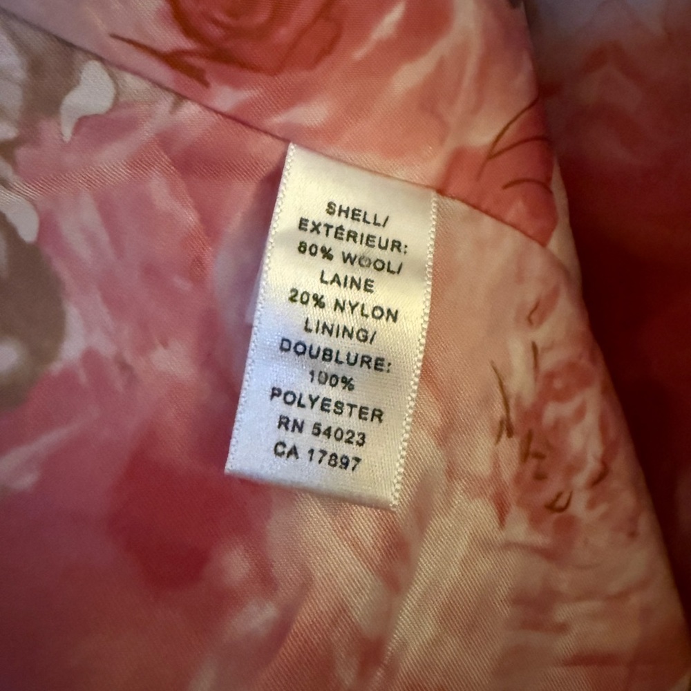 Banana Republic Pink Wool Trench Coat - Picture 7 of 7